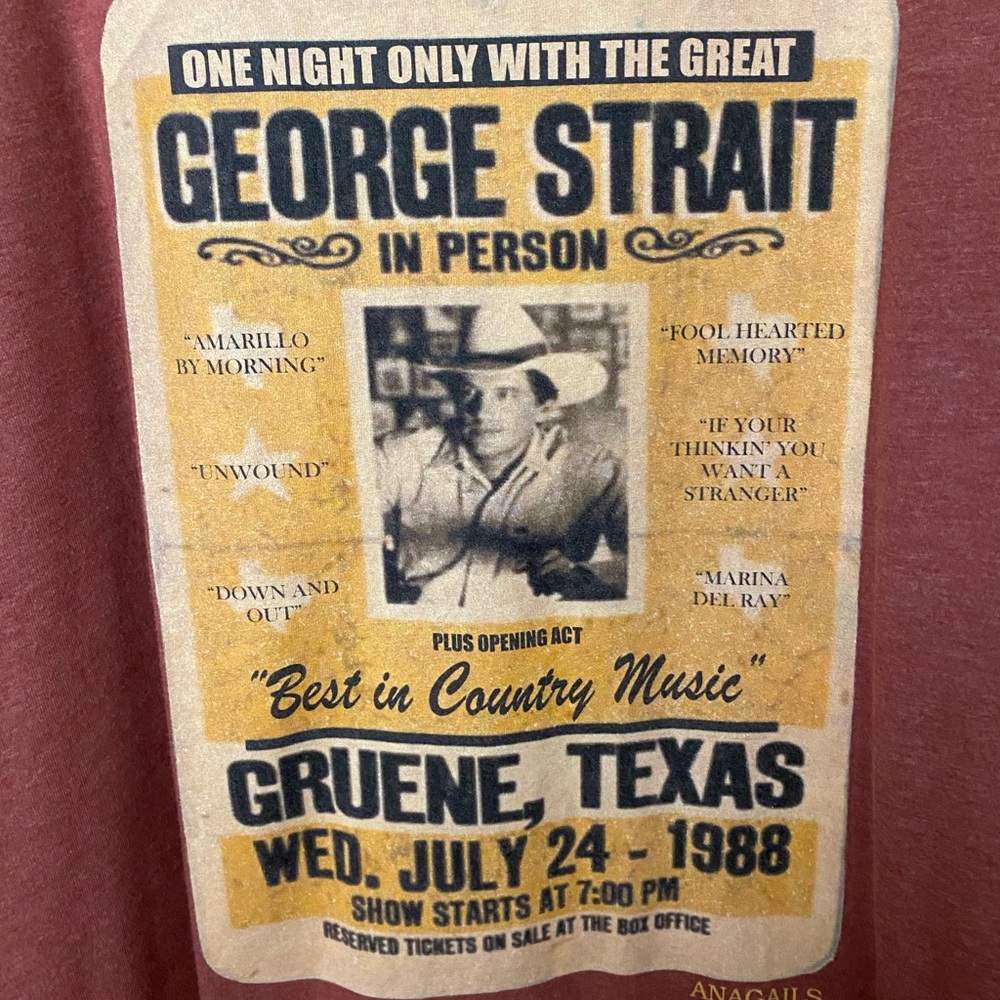 GEORGE STRAIT T-SHIRT LIKE NEW L